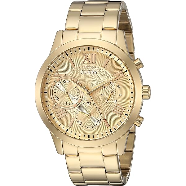 Amazon.com: GUESS Stainless Steel + Gold-Tone Crystal